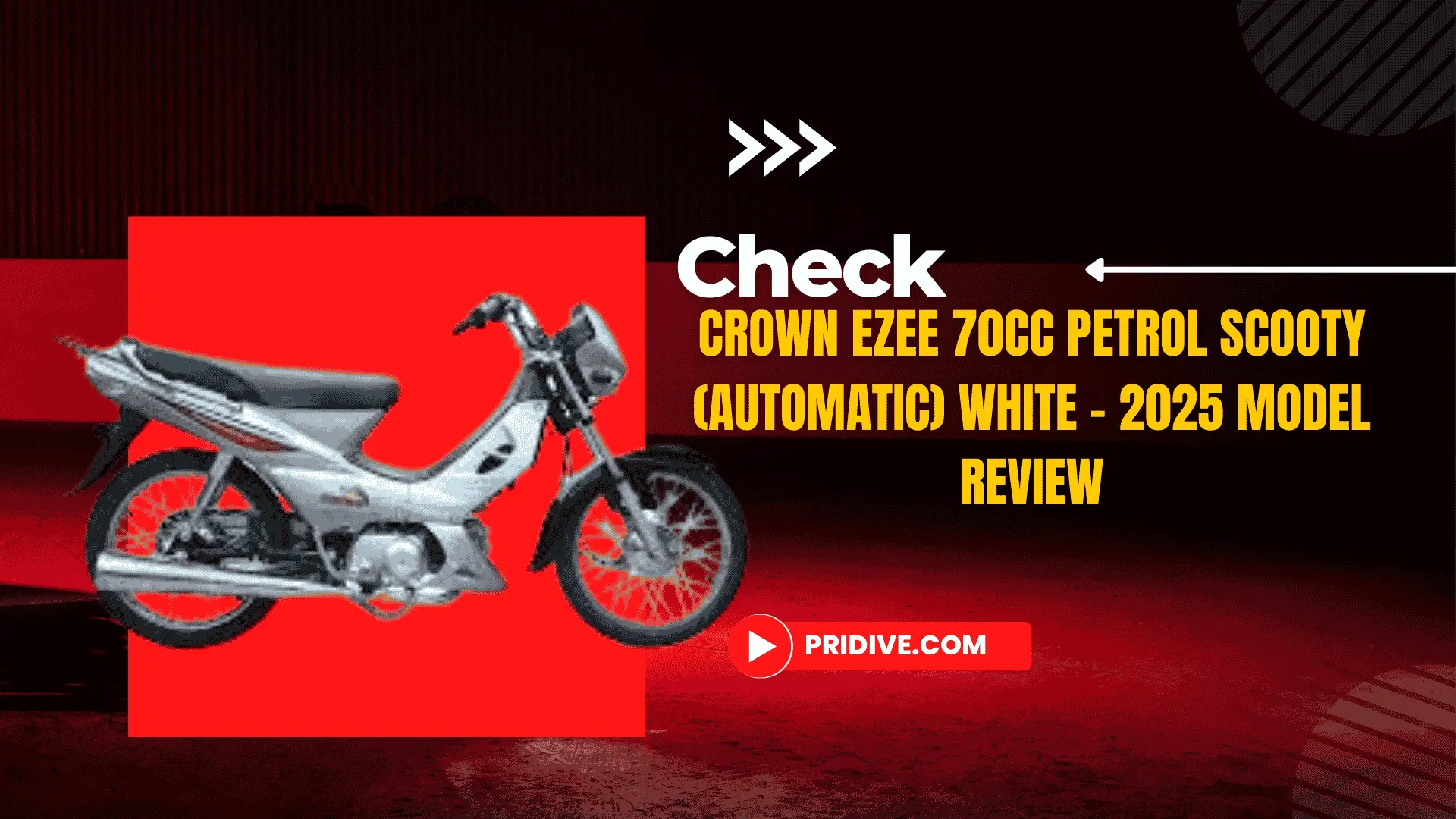 Crown Ezee 70cc Petrol Scooty (Automatic) White – 2025 Model Review
