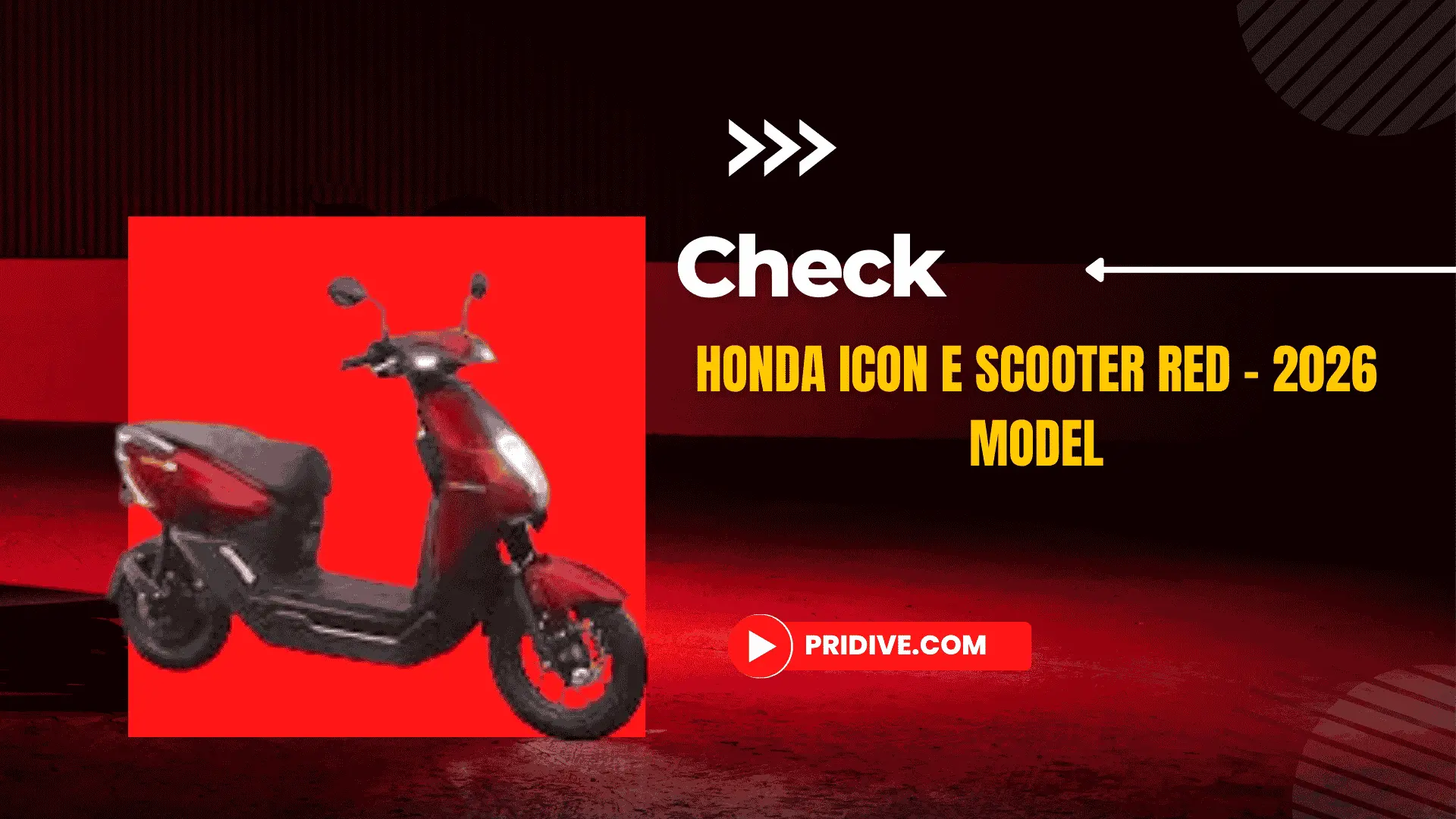 Honda Icon E Scooter Red – 2026 Model