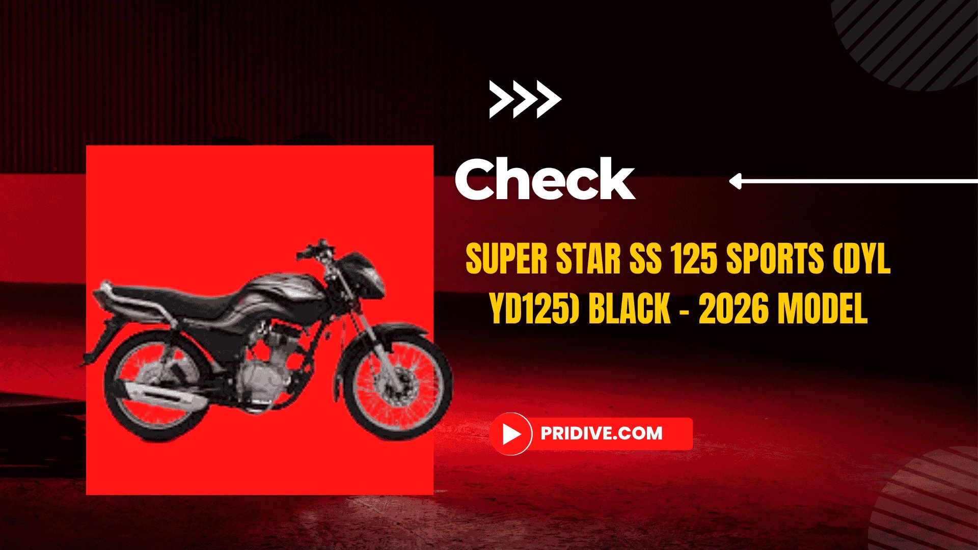 Super Star SS 125 Sports (DYL YD125) Black – 2026 Model
