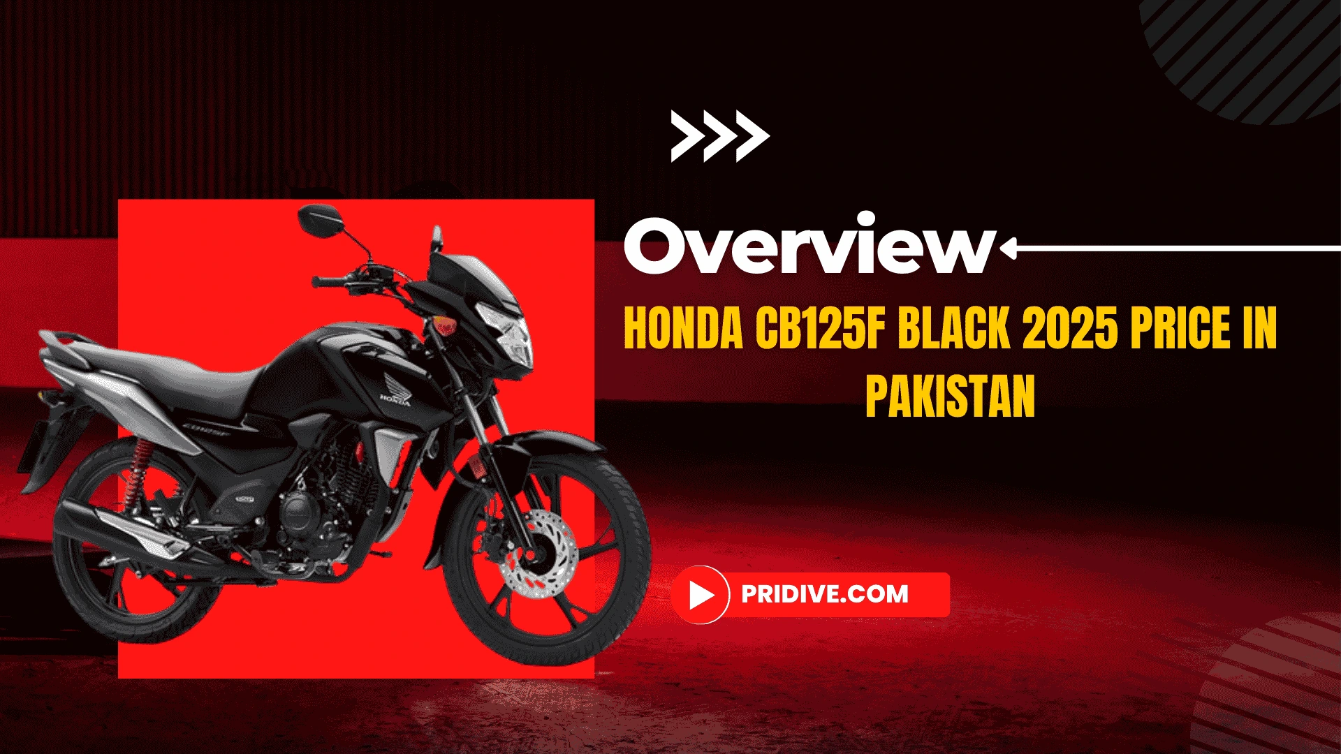 Honda CB125F Black 2025 Price in Pakistan